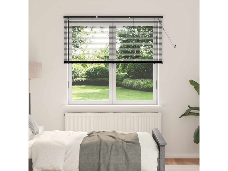  Store vénitien, store de fenêtre noir 150 x 140 cm 25 mm pvc cf48100  - Conforama B