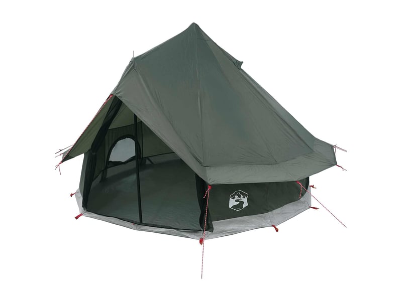  Tente tipi, tente de camping 4 personne vert armée polyester et acier  - Conforama A