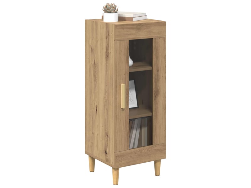  Buffet - bahut - meuble de rangement chêne artisanal 34,5 x 32,5 x 90 cm bois d'ingénierie  - Conforama C