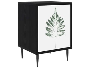Table de chevet - cabinet de chevet - table de nuit hanau chêne noir 36 x 33 x 51 cm
