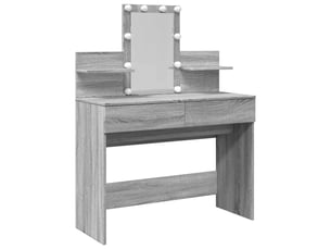 Coiffeuse 0 tiroir(s) Miroir Led avec 0 tabouret(s) inclu(s)  <strong></strong> <strong></strong>  coloris gris