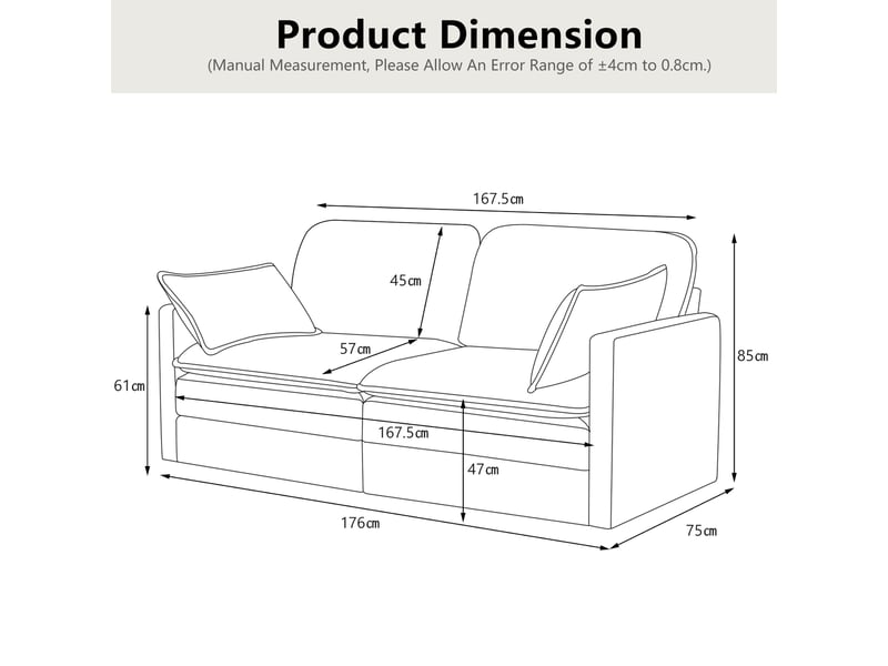  Canapé droit 2 places en velours côtelé blanc 167,50x75,00x85,00 cm W3498S00003 - Conforama C