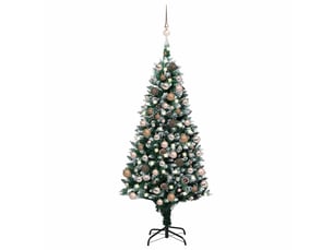 Sapin de noël, arbre de noël artificiel avec led boules pommes de pin 150cm
