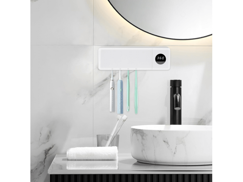  Support mural pour brosse à dents | organiseur mural uvc, affichage numérique, séchage à l'air, accessoires de salle de bain pour , brosse à dents  - Conforama C