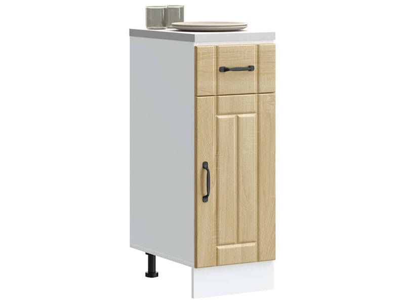  Meuble de rangement, armoire de cuisine lucca chêne sonoma bois ingénierie shl9573  - Conforama C