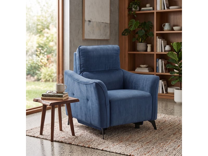  Fauteuil électrique relax zéro gravity tissu waterproof bleu - garios GARIOS - Conforama B