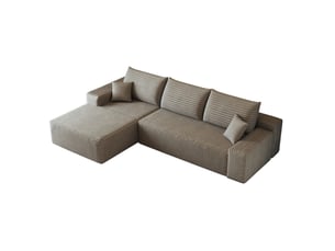 Canapé modulaire 270x175x83 cm avec chaise longue camel