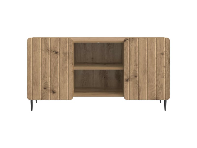  Meuble tv - banc tv - meuble de rangement 102 x 34,5 x 52 cm chêne artisanal bois d'ingénierie  - Conforama E