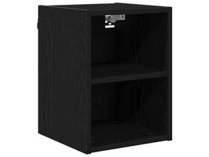 Meuble de rangement cuisine, armoire suspendue chêne noir 30x29,5x40cm