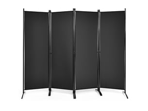 Paravent pliable 220 x 173 cm séparation de pièce design compact style moderne en fer noir 20_0020001