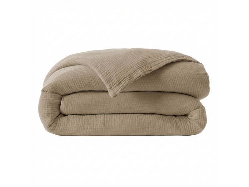  Housse de couette 240x260 cm gaze de coton iris ficelle PD25000 - Conforama A