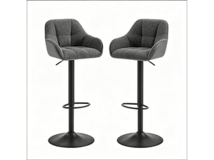 tabouret de bar assise réglable en hauteur <strong>HAUSS SPOLE</strong> - gris hauteur d'assise 63 cm vendu Par paire