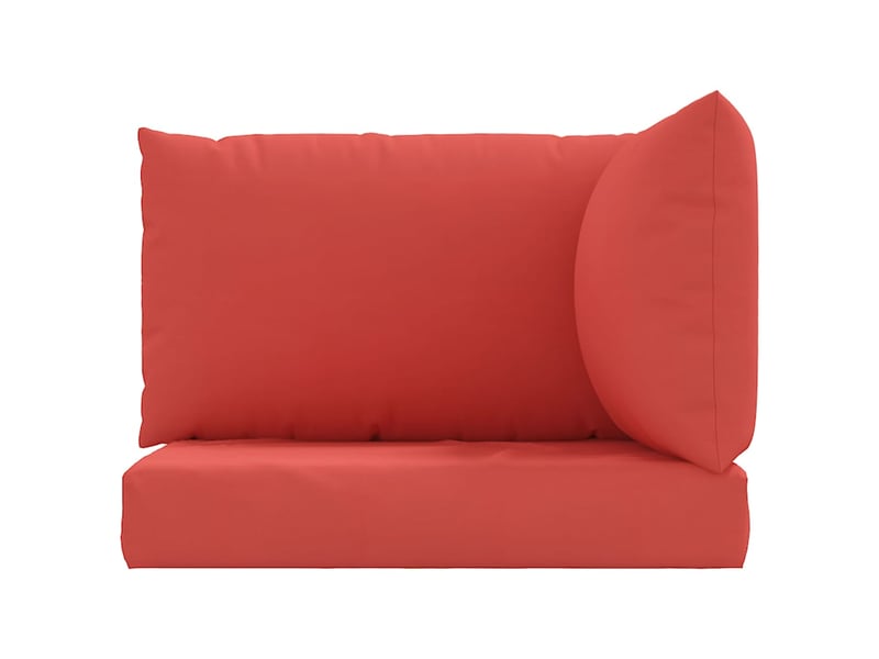  Lot de 3 coussins de palette, coussins de canapé rouge tissu oxford cf59710  - Conforama D