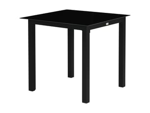 Table de jardin, table d'extérieur, table de salon de jardin, résistante aux intempéries, 80 x 80 x 74 cm, noire