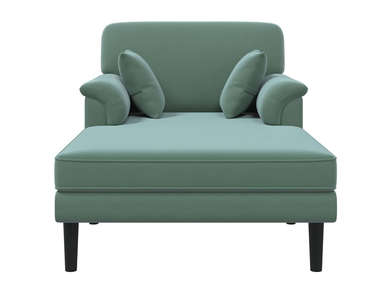  Chaise longue, chaise de salon vert mer velours cf28632  - Conforama C