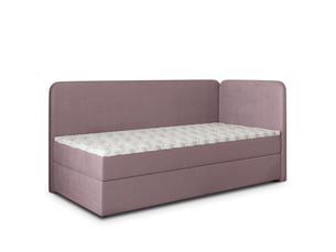 Lit avec rangement 90x200 cm MASSENO   coloris rose