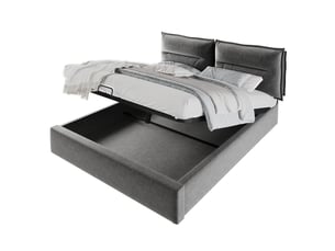 Lit coffre 140x200 cm   Fay Lum coloris gris