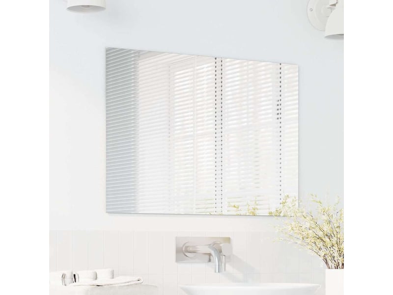 Miroir mural rectangulaire 70 x 50 cm verre trempé cf62870 - Conforama C
