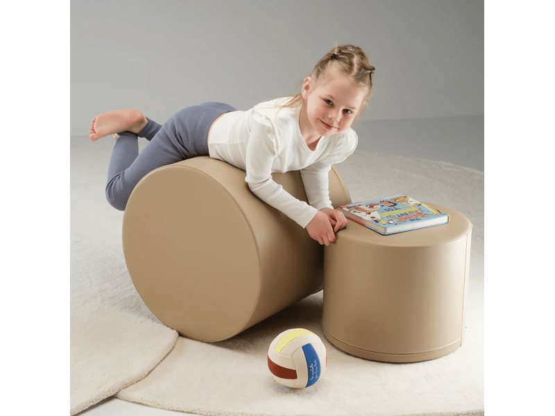  Pouf rond couleur beige - small FT_CYL_S_08A - Conforama B