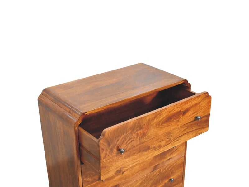  Artisan furniture commode newton en bois massif, finition châtaignier, 3 tiroirs  - Conforama E