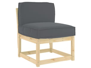 Coussin pour chaisecanapé anthracite 60 x 40 x 12 cm tissu oxford cf50085