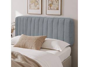 Tete de lit A fixer sur le cadre de lit largeur 160 cm <strong></strong> <strong></strong> gris