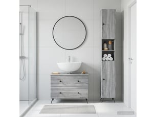 Ensemble de 2 meubles de salle de bain breda sonoma gris cf63101