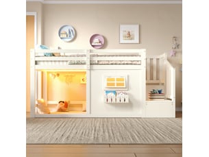 Lit surélevé 90x200 cm <strong>MODENUIT </strong>  <strong></strong> coloris blanc