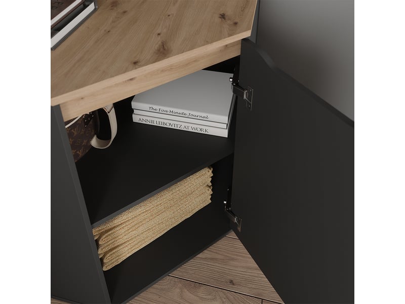  Vicco commode, anthracitechêne artisan, 77.9x77.9cm  - Conforama D