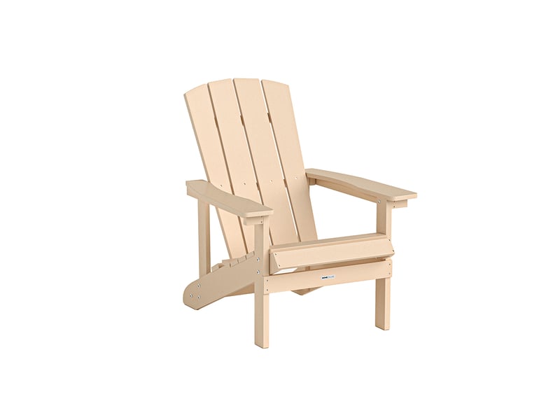  Home deluxe chaise de jardin farea – marron | chaise d'extérieur confortable avec tabouret en plastique hdpe pour terrasse et jardin  - Conforama C