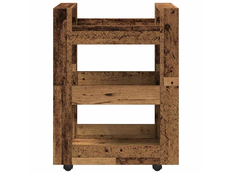  Desserte de cuisine, chariot de rangement bois ancien 60x45x80 cm shl3482  - Conforama E