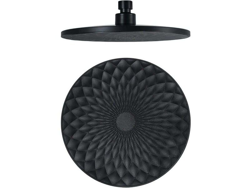  Enowelir pommeau de douche fixe ronde 9 pouces haute pression économie d'eau abs connexion g12 noir  - Conforama A