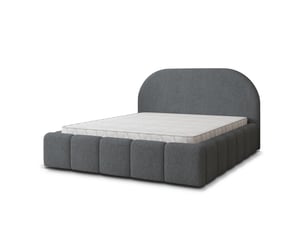 Lit coffre 140x200 cm MASSENO   coloris gris