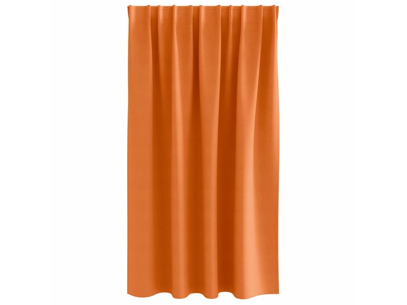  Lot de 2 rideaux occultants, rideaux black-out avec anneaux orange vif 140 x 140 cm cf44721  - Conforama D