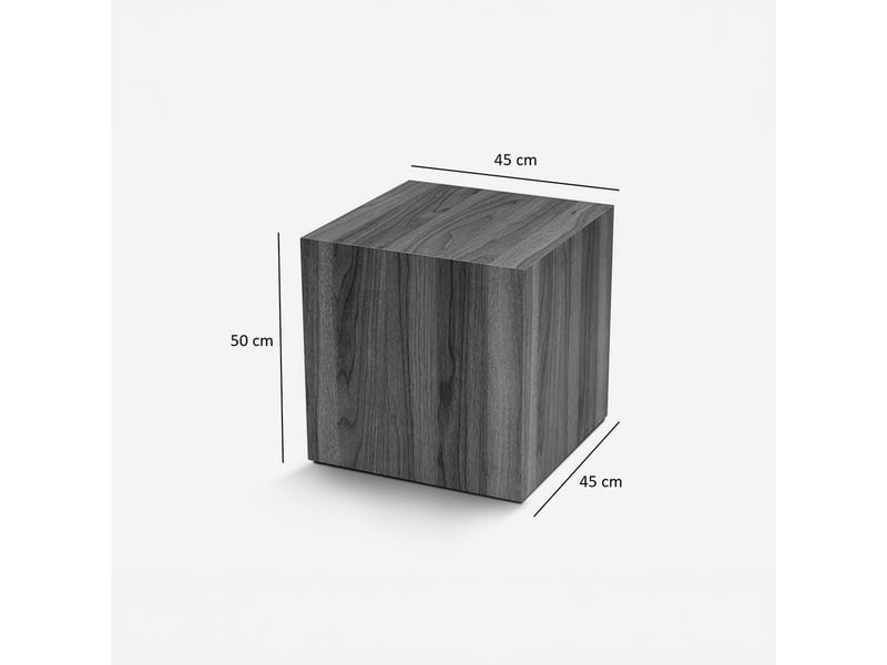  Table basse cube effet bois 45x45 küp  - Conforama E