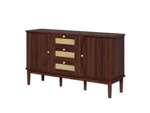 Buffet 2 porte(s) 3 tiroir(s) EVRYAE - 141 cm coloris bois foncé