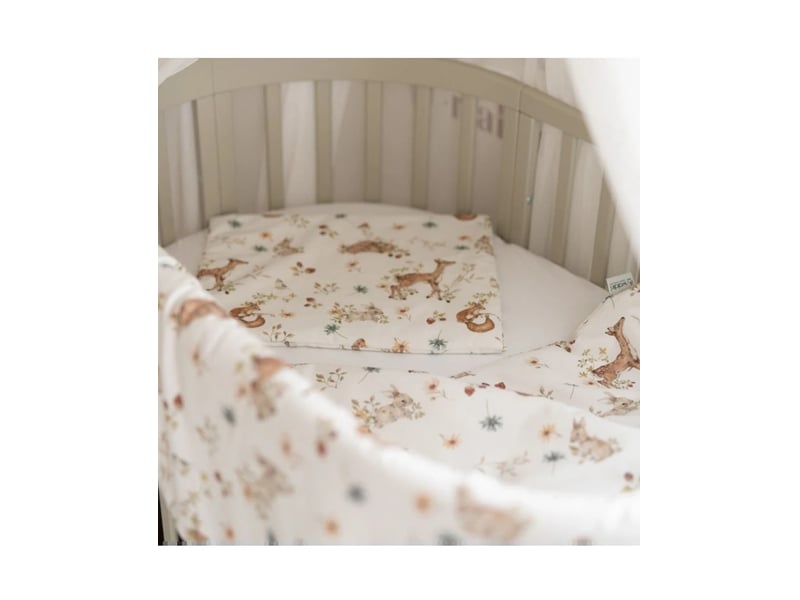  Parure de lit bébé couette et oreiller 120 × 90 cm - taille l - forêt waldin BD-L-04 - Conforama B