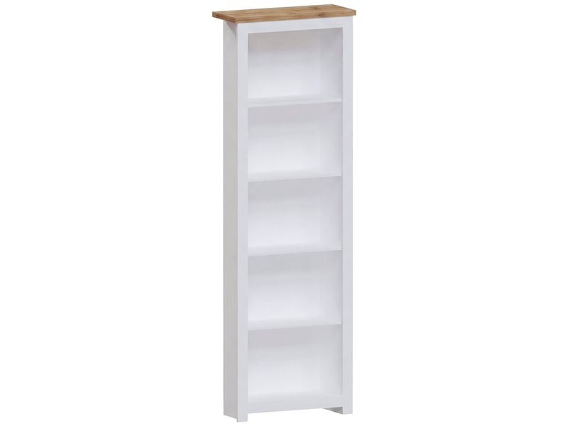  Bibliothèque arlington, étagère autoportante, rangement, salon, 175x60x24cm,  5 niveaux, blanc 3331301 - Conforama A