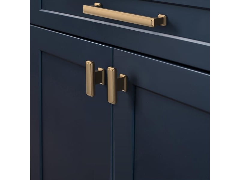 10 pièces de boutons de porte pour meubles, distance de 128 mm, couleur bronze champagne - Conforama B