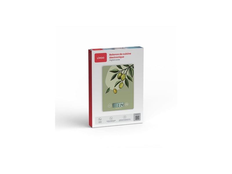  Balance de cuisine électronique vert olive, capacité 5kg, précision 1g AADEP53335 - Conforama D