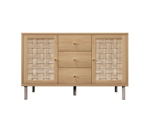 Buffet 2 porte(s) 3 tiroir(s) <strong>BGSRYAO</strong> <strong></strong> - 120 cm coloris marron