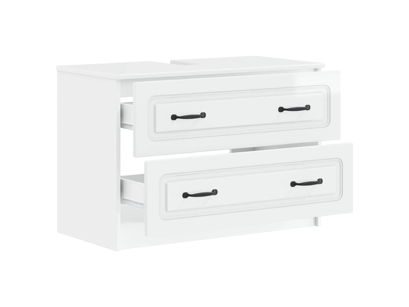  Meuble sous lavabo de salle de bain utrecht blanc brillant cf64925  - Conforama C