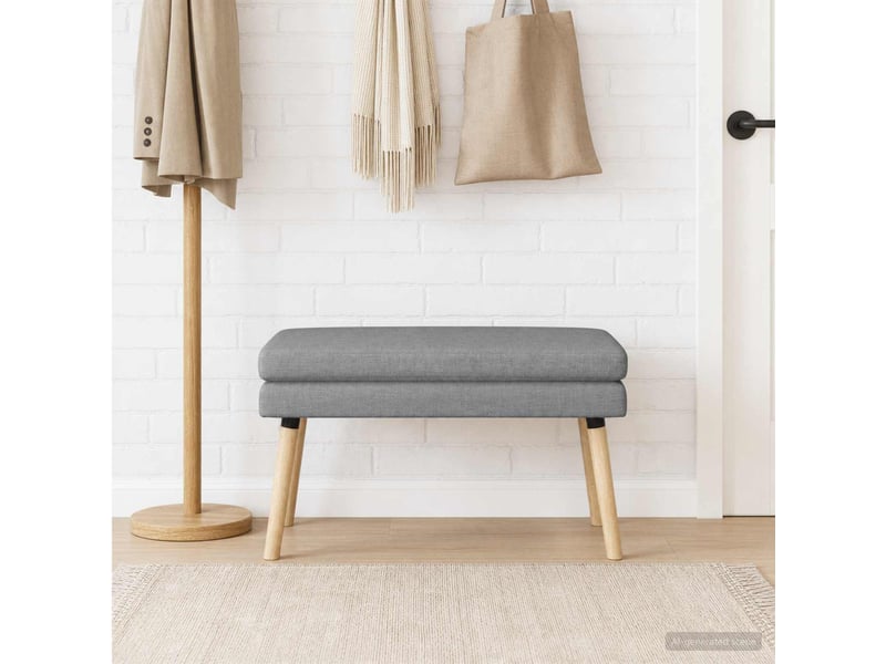  Banc d'entrée, banc à double couche gris clair 80x40x47 cm tissu  - Conforama D