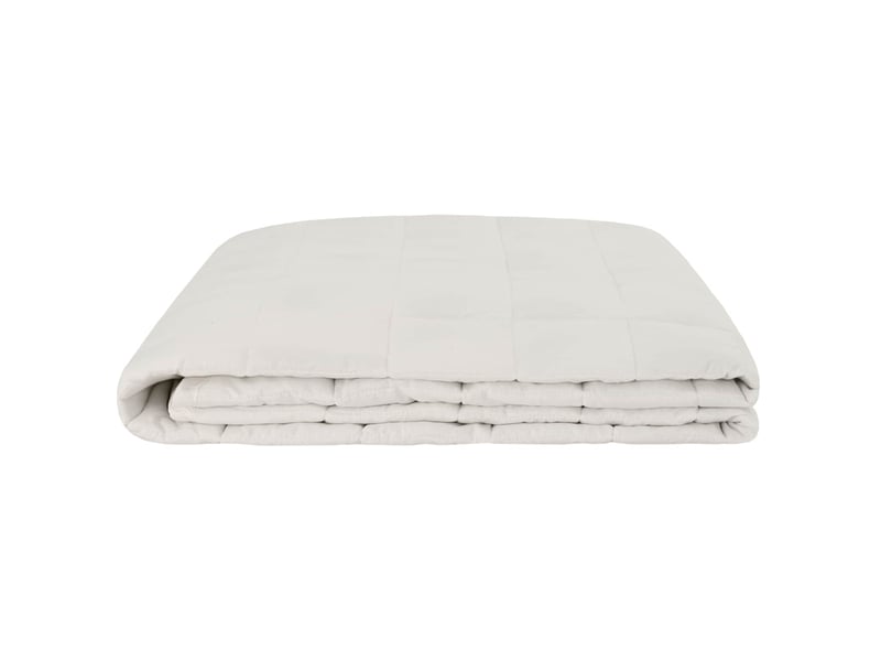  Couverture lestée, couverture pondérée blanc 200x220 cm 13 kg 100% coton 205t shl85225  - Conforama D