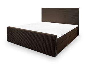 Lit avec rangement 180x200 cm <strong>MASSENO</strong> <strong></strong> coloris marron