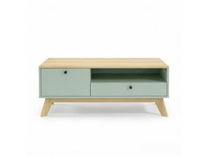 Table basse rectangulaire coloris bicolore MEUBLIV  - 50 cmx100 cm