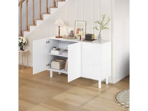 Buffet 3 porte(s) 0 tiroir(s) REDOM - 120 cm coloris blanc