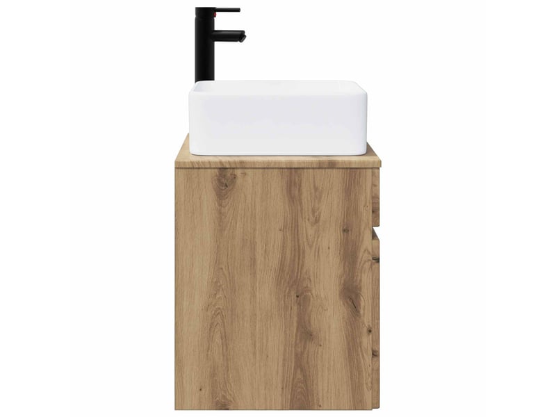  Meuble de lavabo mural, rangement salle de bain chêne artisanal 49x41x63 cm shl3302  - Conforama C