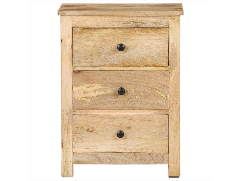  Table de chevet - cabinet de chevet - table de nuit 45x35x60 cm bois de manguier massif  - Conforama A