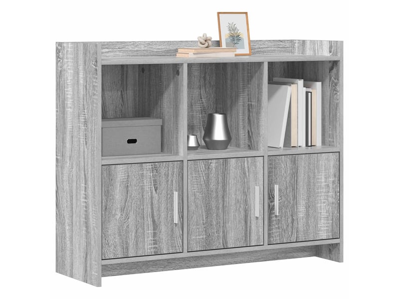  Buffet - bahut - meuble de rangement sonoma gris 98,5 x 33 x 80 cm bois d'ingénierie  - Conforama C